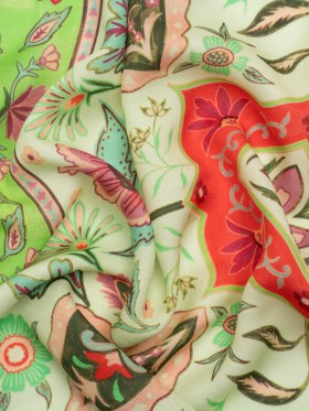 Viscose and Linen Twill Panel – Lime Green and Red Floral – Mood Exclusive Guava Gardens Viscose and Linen Twill Panel – Lime Green and Red Floral – Mood Exclusive Guava Gardens