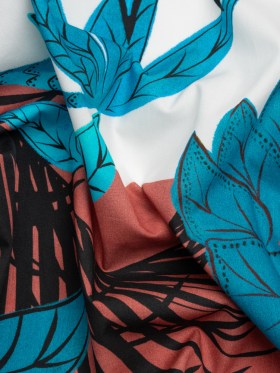 Cotton Poplin Print – Blue Suns and Palm Trees – Mood Exclusive Sun Salutation Cotton Poplin Print – Blue Suns and Palm Trees – Mood Exclusive Sun Salutation