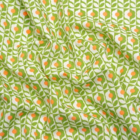 Cotton Poplin Print – Green, White and Orange Retro Florals – Mood Exclusive Build Me Up Cotton Poplin Print – Green, White and Orange Retro Florals – Mood Exclusive Build Me Up