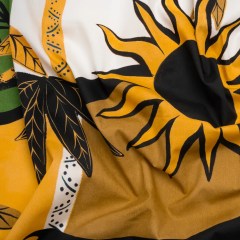 Cotton Poplin Print – Green Suns and Palm Trees – Mood Exclusive Sun Salutation Cotton Poplin Print – Green Suns and Palm Trees – Mood Exclusive Sun Salutation