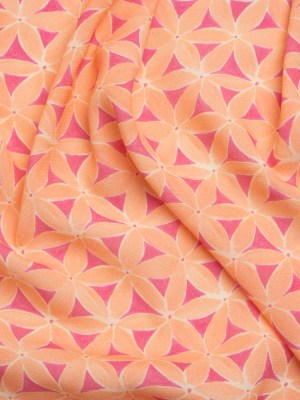 Sustainable Viscose Crepe Print – Peach and Pink Flower Lattice – Mood Exclusive Lovely Lillies Sustainable Viscose Crepe Print – Peach and Pink Flower Lattice – Mood Exclusive Lovely Lillies