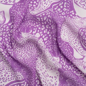 Sustainable Viscose Crepe Print – Purple and White Spotted Cats – Mood Exclusive Jamming Jaguars Sustainable Viscose Crepe Print – Purple and White Spotted Cats – Mood Exclusive Jamming Jaguars