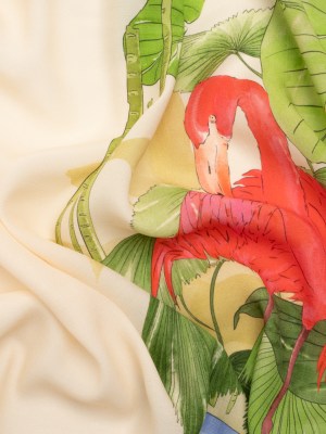 Sustainable Viscose Woven Print – Cream Flamingos and Leaves – Mood Exclusive Forever Everglades Sustainable Viscose Woven Print – Cream Flamingos and Leaves – Mood Exclusive Forever Everglades