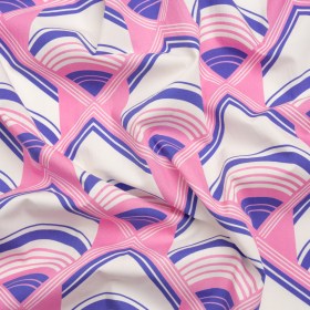 Mood Exclusive Pink Geometric Groove Cotton Poplin Mood Exclusive Pink Geometric Groove Cotton Poplin