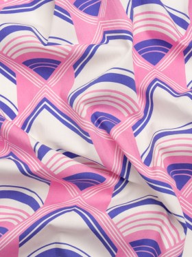 Mood Exclusive Pink Geometric Groove Cotton Poplin Mood Exclusive Pink Geometric Groove Cotton Poplin