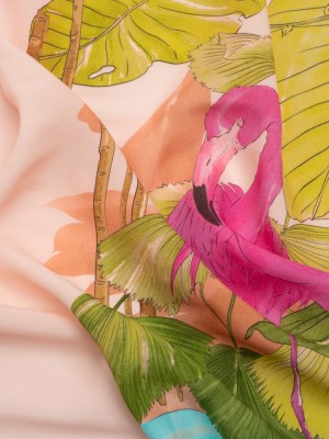Sustainable Viscose Woven Print – Peach Flamingos and Leaves – Mood Exclusive Forever Everglades Sustainable Viscose Woven Print – Peach Flamingos and Leaves – Mood Exclusive Forever Everglades