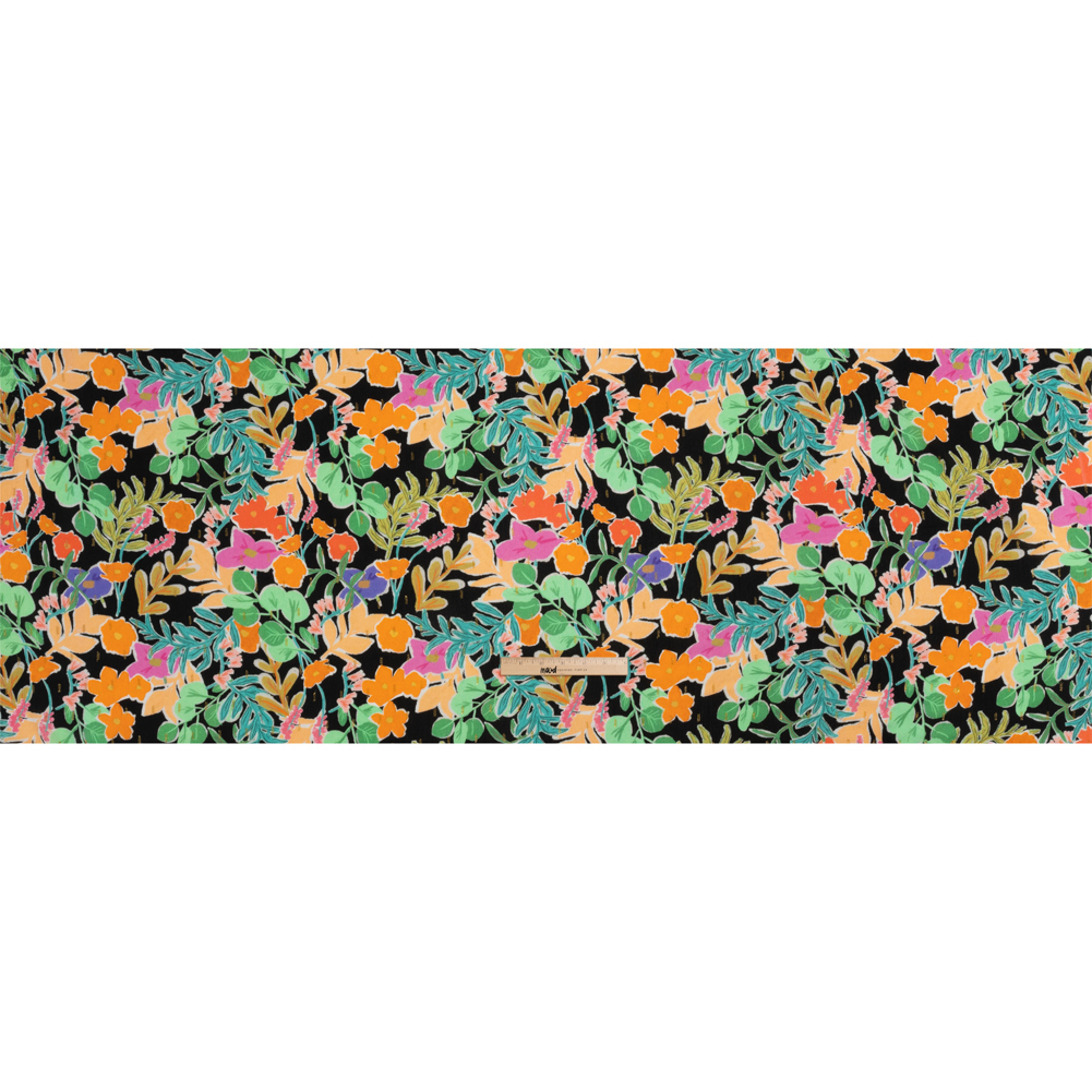 Mood Exclusive Black Easy Days Metallic Dotted Crinkled Viscose Crepe Mood Exclusive Black Easy Days Metallic Dotted Crinkled Viscose Crepe