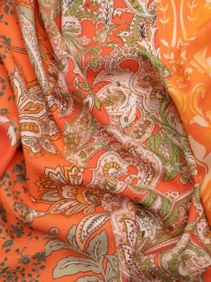 Mood Exclusive Orange Blossom Sustainable Rayon Batiste Panel Mood Exclusive Orange Blossom Sustainable Rayon Batiste Panel