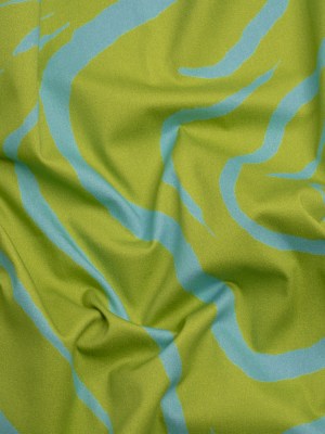 Mood Exclusive Green Funky Feline Stretch Brushed Cotton Twill Mood Exclusive Green Funky Feline Stretch Brushed Cotton Twill