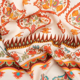 Viscose Crepe Panel – Orange Orante Floral – Mood Exclusive Tea Kettle Treats Viscose Crepe Panel – Orange Orante Floral – Mood Exclusive Tea Kettle Treats