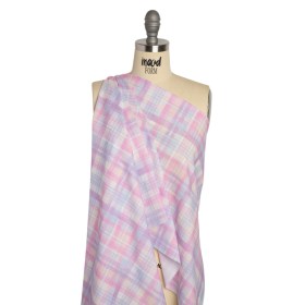 Cotton Voile Print – Purple and Pink Plaid – Mood Exclusive Chalkboard Curious Cotton Voile Print – Purple and Pink Plaid – Mood Exclusive Chalkboard Curious