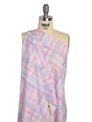 Cotton Voile Print – Purple and Pink Plaid – Mood Exclusive Chalkboard Curious Cotton Voile Print – Purple and Pink Plaid – Mood Exclusive Chalkboard Curious