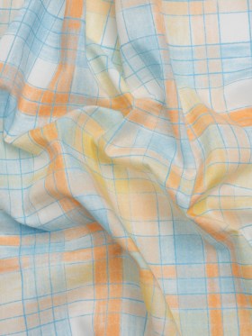 Cotton Voile Print – Blue and Orange Plaid – Mood Exclusive Chalkboard Curious Cotton Voile Print – Blue and Orange Plaid – Mood Exclusive Chalkboard Curious