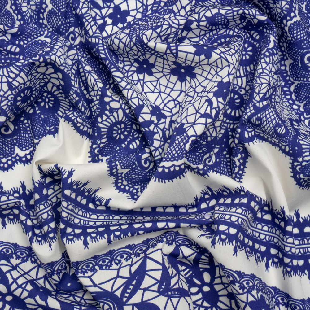 Mood Exclusive Ultramarine Two Sugar Cubes Cotton Poplin Mood Exclusive Ultramarine Two Sugar Cubes Cotton Poplin