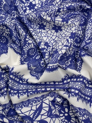 Mood Exclusive Ultramarine Two Sugar Cubes Cotton Poplin Mood Exclusive Ultramarine Two Sugar Cubes Cotton Poplin