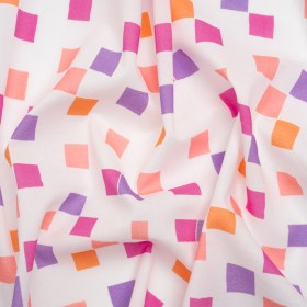 Cotton Voile Print – Pink and Purple Square Confetti – Mood Exclusive Cubic Field Cotton Voile Print – Pink and Purple Square Confetti – Mood Exclusive Cubic Field