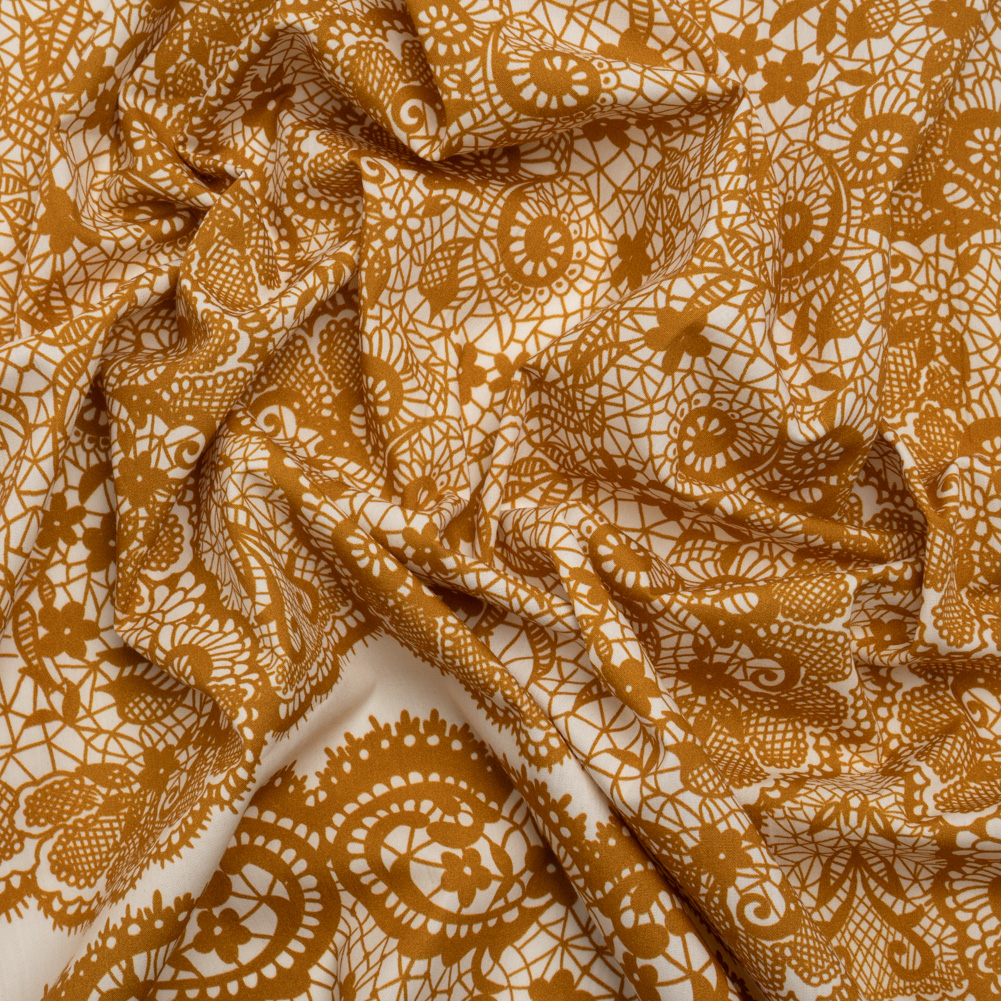 Mood Exclusive Ochre Two Sugar Cubes Cotton Poplin Mood Exclusive Ochre Two Sugar Cubes Cotton Poplin