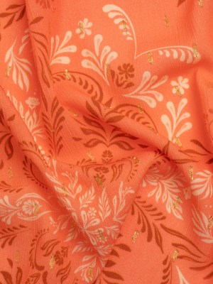 Mood Exclusive Pink Synchronized Snapdragon Metallic Dotted Crinkled Viscose Crepe Mood Exclusive Pink Synchronized Snapdragon Metallic Dotted Crinkled Viscose Crepe