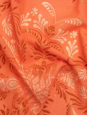Mood Exclusive Pink Synchronized Snapdragon Metallic Dotted Crinkled Viscose Crepe Mood Exclusive Pink Synchronized Snapdragon Metallic Dotted Crinkled Viscose Crepe
