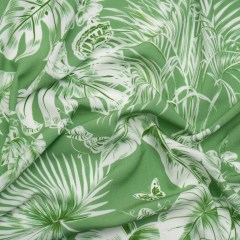Viscose Woven Print – Green and White Tropical Leaves – Mood Exclusive Living Museum Viscose Woven Print – Green and White Tropical Leaves – Mood Exclusive Living Museum
