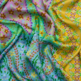 Mood Exclusive Yellow Parasol Park Sustainable Viscose Fluid Satin Mood Exclusive Yellow Parasol Park Sustainable Viscose Fluid Satin