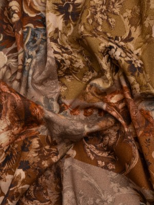 Brushed Stretch Cotton Twill Print – Rust and Olive Floral Patchwork – Mood Exclusive Vintage Vignettes Brushed Stretch Cotton Twill Print – Rust and Olive Floral Patchwork – Mood Exclusive Vintage Vignettes