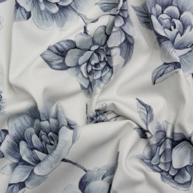 Brushed Stretch Cotton Twill Print – Gray and White Floral – Mood Exclusive Bushel and a Peck Brushed Stretch Cotton Twill Print – Gray and White Floral – Mood Exclusive Bushel and a Peck
