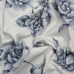 Brushed Stretch Cotton Twill Print – Gray and White Floral – Mood Exclusive Bushel and a Peck Brushed Stretch Cotton Twill Print – Gray and White Floral – Mood Exclusive Bushel and a Peck