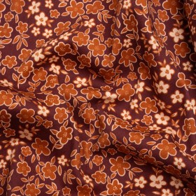 Stretch Cotton Twill Print – Burgundy, Rust and Peach Floral – Mood Exclusive September Sprouts Stretch Cotton Twill Print – Burgundy, Rust and Peach Floral – Mood Exclusive September Sprouts