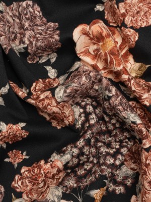 Brushed Stretch Cotton Twill Print – Black and Brown Floral – Mood Exclusive Lunchtime at Washburn Brushed Stretch Cotton Twill Print – Black and Brown Floral – Mood Exclusive Lunchtime at Washburn