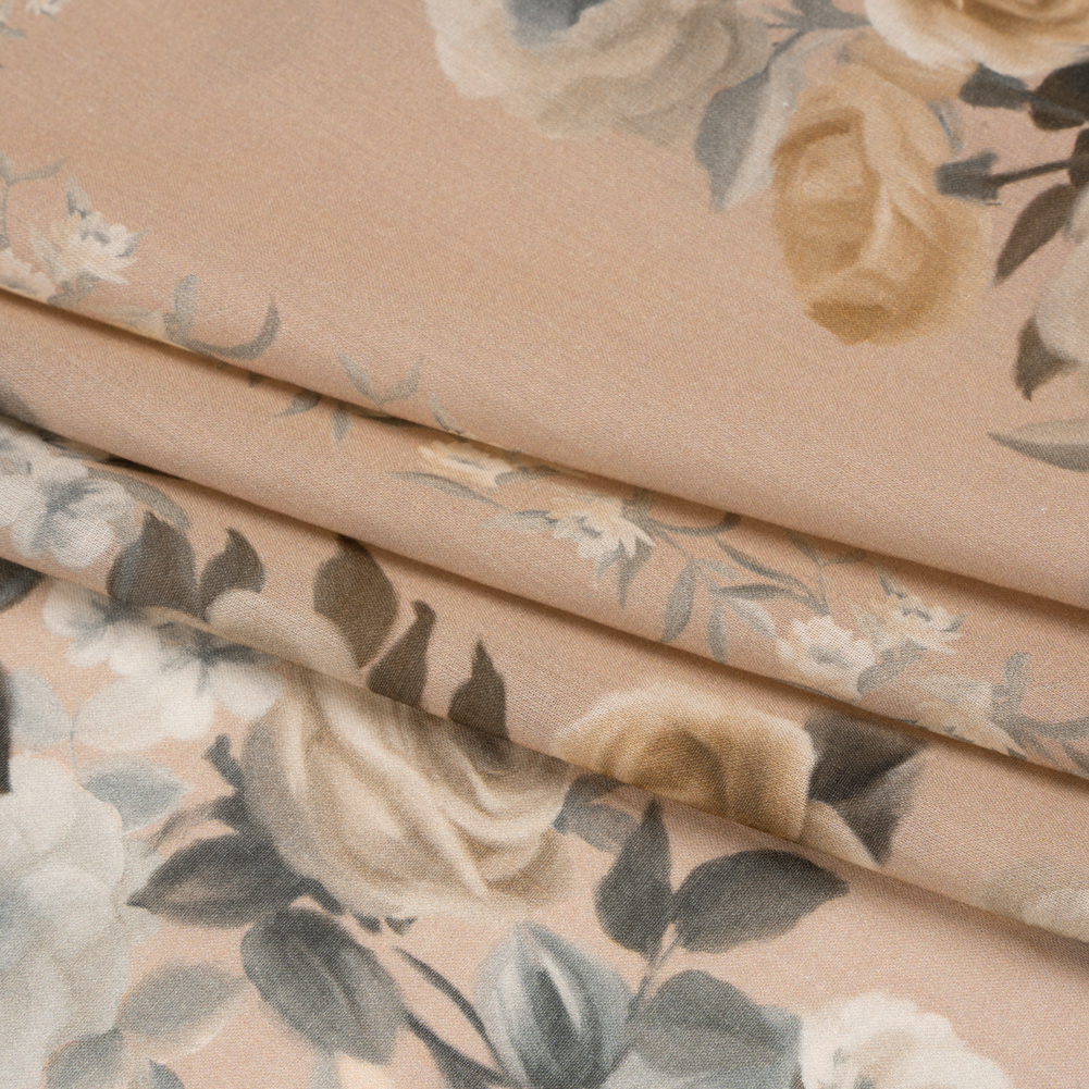 Mood Exclusive Dusty Rose Prosaic Petals Cotton Voile Panel Mood Exclusive Dusty Rose Prosaic Petals Cotton Voile Panel