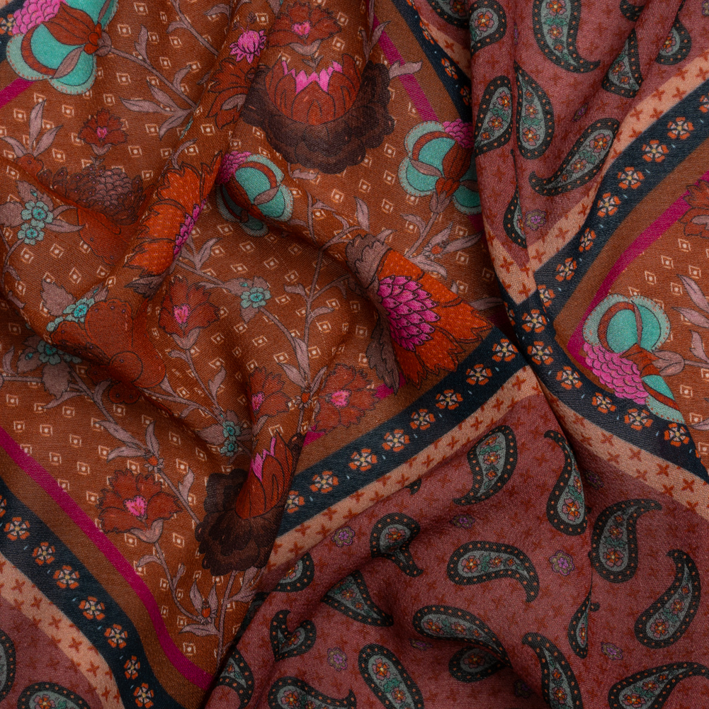 Mood Exclusive Red Busy in Bloom Viscose Georgette Mood Exclusive Red Busy in Bloom Viscose Georgette