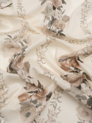 Mood Exclusive Cream Prosaic Petals Cotton Voile Panel Mood Exclusive Cream Prosaic Petals Cotton Voile Panel