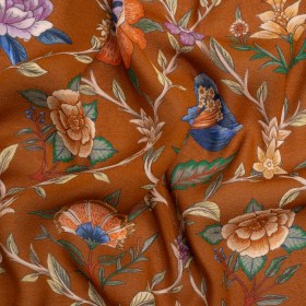 Mood Exclusive Brown Musee des Fleurs Viscose Georgette Mood Exclusive Brown Musee des Fleurs Viscose Georgette