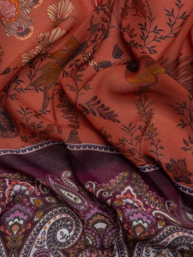 Mood Exclusive Cranberry Corner Viscose Georgette Mood Exclusive Cranberry Corner Viscose Georgette