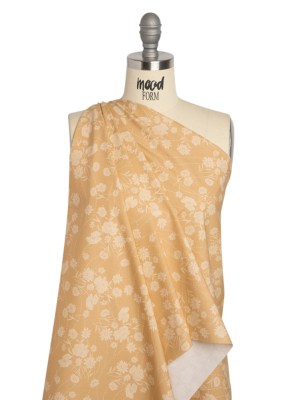 Stretch Cotton Poplin Print – Beige Flowers and Dotted Lines – Mood Exclusive Errands of Bees Stretch Cotton Poplin Print – Beige Flowers and Dotted Lines – Mood Exclusive Errands of Bees