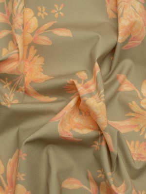 Stretch Cotton Poplin Print – Sage and Yellow Floral – Mood Exclusive Easy Eleanor Stretch Cotton Poplin Print – Sage and Yellow Floral – Mood Exclusive Easy Eleanor