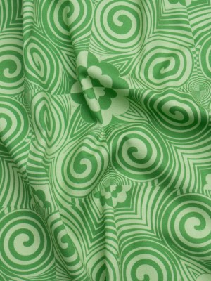 Mood Exclusive Green Artsy Aesthetic Stretch Cotton Poplin Mood Exclusive Green Artsy Aesthetic Stretch Cotton Poplin