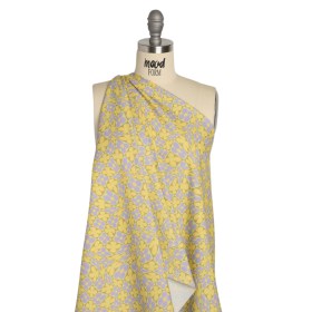 Mood Exclusive Lemon Cyber Checkers Stretch Cotton Poplin Mood Exclusive Lemon Cyber Checkers Stretch Cotton Poplin