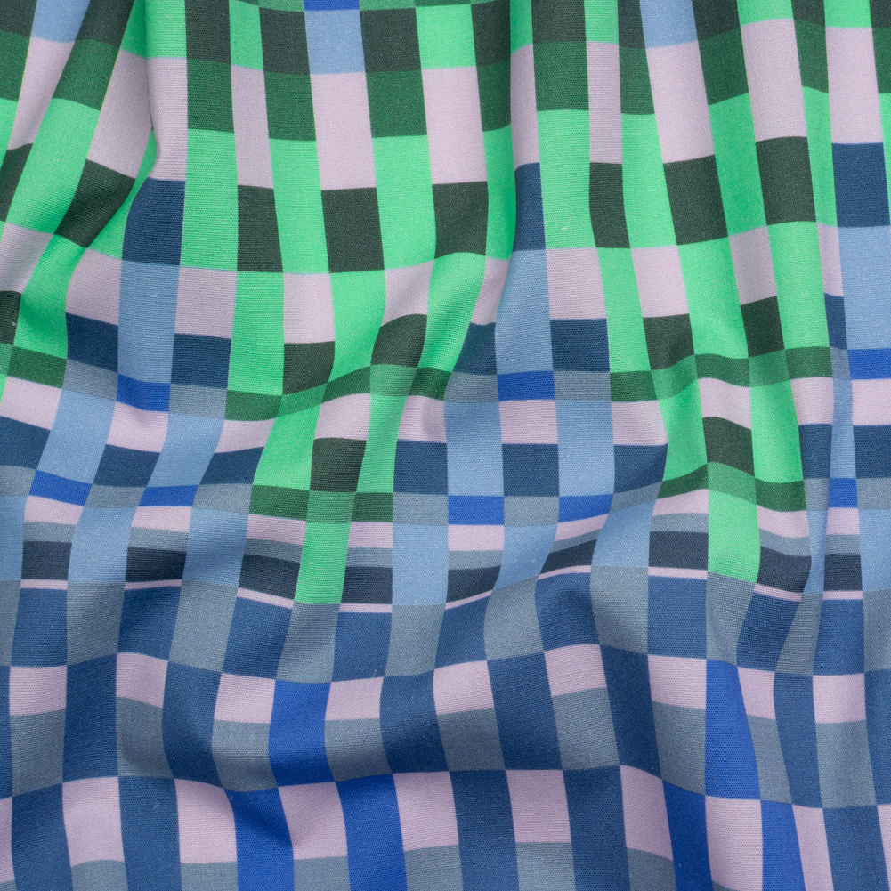 Mood Exclusive Blue Fruit Basket Fete Stretch Cotton Poplin Mood Exclusive Blue Fruit Basket Fete Stretch Cotton Poplin