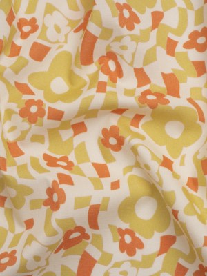 Mood Exclusive Orange Puddled Petals Stretch Cotton Poplin Mood Exclusive Orange Puddled Petals Stretch Cotton Poplin