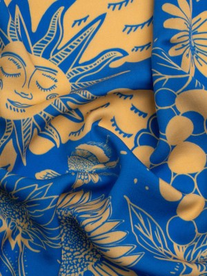 Mood Exclusive Blue Your Solar Self Viscose Twill Mood Exclusive Blue Your Solar Self Viscose Twill