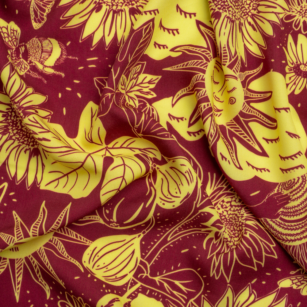 Mood Exclusive Magenta Your Solar Self Viscose Twill Mood Exclusive Magenta Your Solar Self Viscose Twill