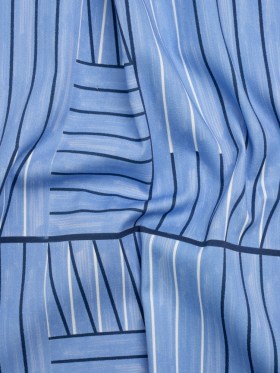 Stretch Cotton Twill Print – Blue Lines in Blocks – Mood Exclusive Structurally Sound Stretch Cotton Twill Print – Blue Lines in Blocks – Mood Exclusive Structurally Sound