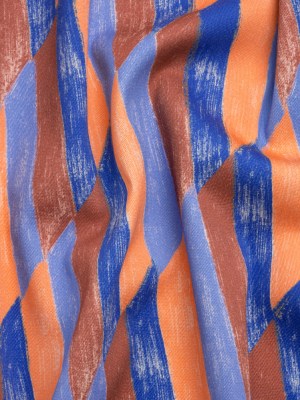 Stretch Cotton Twill Print – Blue and Orange Geometric – Mood Exclusive Checkerboard Chalk Stretch Cotton Twill Print – Blue and Orange Geometric – Mood Exclusive Checkerboard Chalk