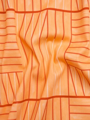 Stretch Cotton Twill Print – Orange Lines in Blocks – Mood Exclusive Structurally Sound Stretch Cotton Twill Print – Orange Lines in Blocks – Mood Exclusive Structurally Sound