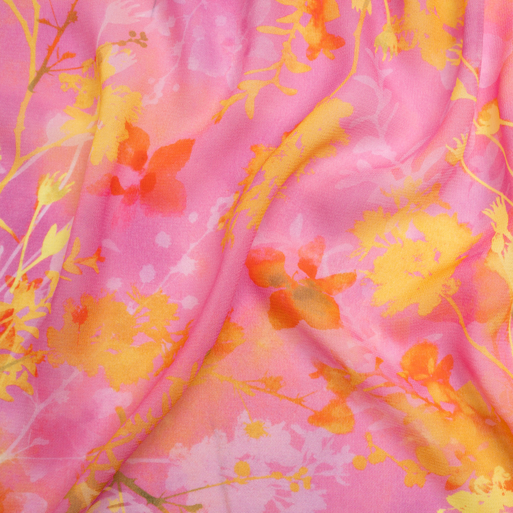 Mood Exclusive Pink Sapling Silhouette Viscose Georgette Mood Exclusive Pink Sapling Silhouette Viscose Georgette