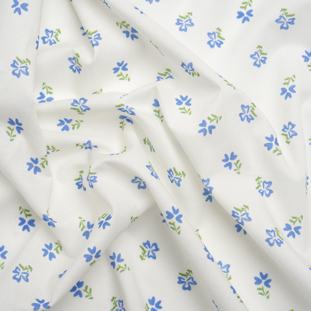 Cotton Voile Print – Blue and White Floral Ditsy – Mood Exclusive Sudden Sweetness Cotton Voile Print – Blue and White Floral Ditsy – Mood Exclusive Sudden Sweetness