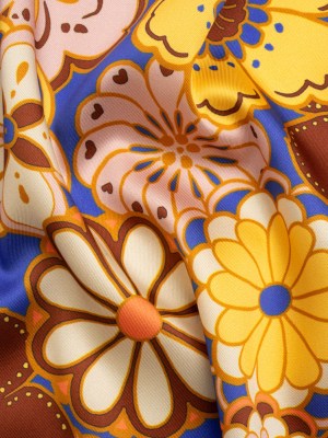 Recycled Polyester Twill Print – Yellow, Blue and Brown Floral – Mood Exclusive Confectioner’s Crocus Recycled Polyester Twill Print – Yellow, Blue and Brown Floral – Mood Exclusive Confectioner’s Crocus