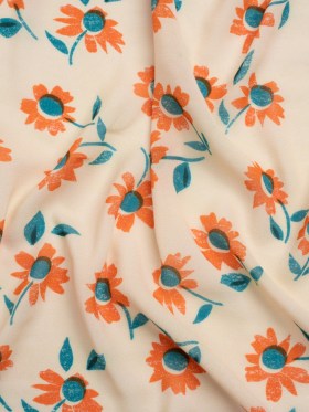 Mood Exclusive Cream Dear Dahlia Viscose Georgette Mood Exclusive Cream Dear Dahlia Viscose Georgette